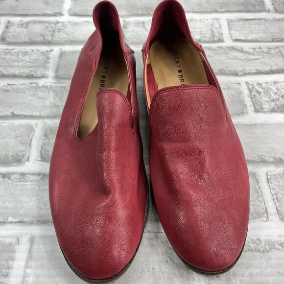 Lucky Brand Red Leather Loafers - Picture 9 of 12